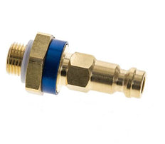 Messing DN 5 blau-kodierter Luftkupplungsstecker G 1/8 Zoll männlich