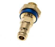 Messing DN 5 blau-kodierter Luftkupplungsstecker G 1/8 Zoll männlich