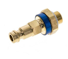 Messing DN 5 blau-kodierter Luftkupplungsstecker G 1/8 Zoll männlich