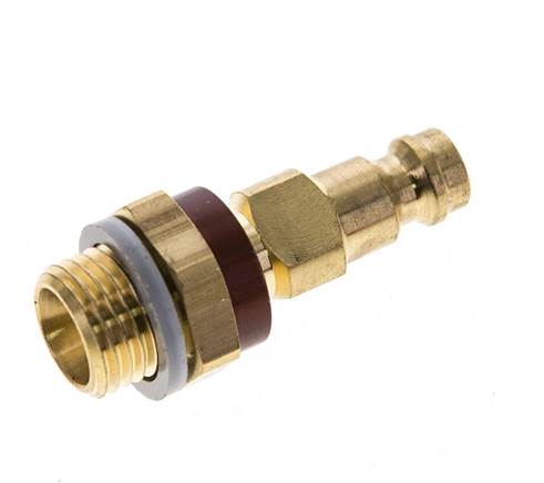 Messing DN 5 braun-kodiert Luftkupplungsstecker G 1/4 Zoll männlich