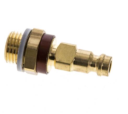 Messing DN 5 braun-kodiert Luftkupplungsstecker G 1/4 Zoll männlich