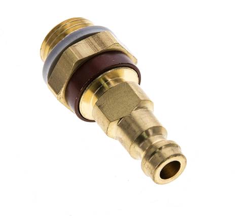 Messing DN 5 braun-kodiert Luftkupplungsstecker G 1/4 Zoll männlich