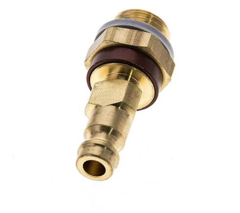 Messing DN 5 braun-kodiert Luftkupplungsstecker G 1/4 Zoll männlich