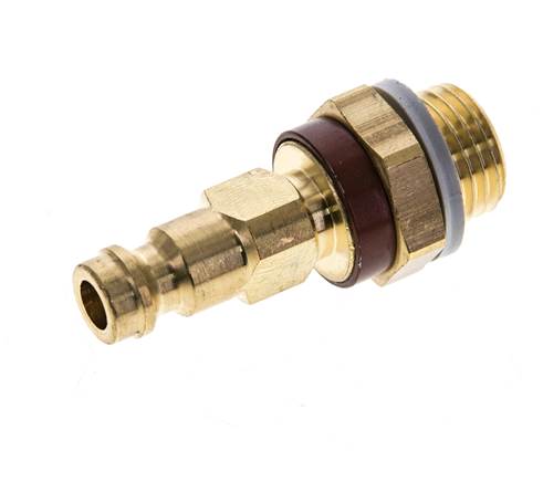 Messing DN 5 braun-kodiert Luftkupplungsstecker G 1/4 Zoll männlich