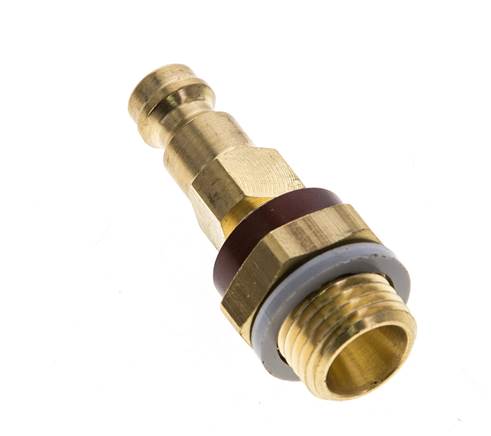 Messing DN 5 braun-kodiert Luftkupplungsstecker G 1/4 Zoll männlich