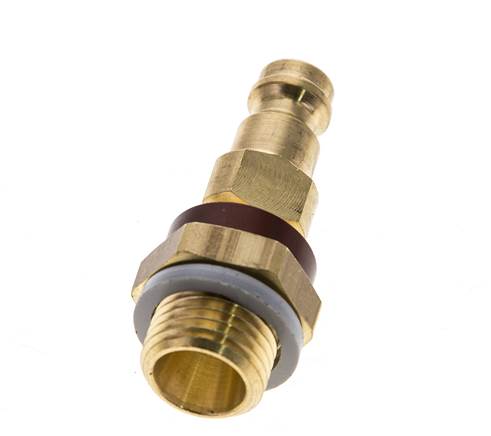 Messing DN 5 braun-kodiert Luftkupplungsstecker G 1/4 Zoll männlich