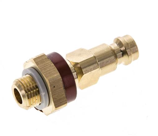Messing DN 5 braun-kodiert Luftkupplungsstecker G 1/8 Zoll männlich