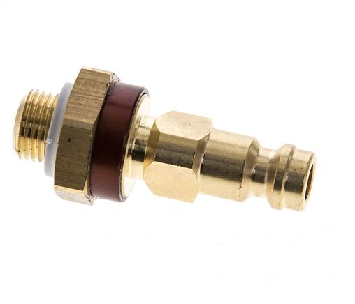Messing DN 5 braun-kodiert Luftkupplungsstecker G 1/8 Zoll männlich