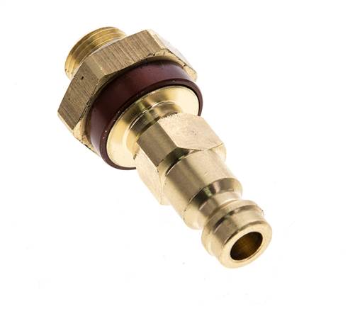 Messing DN 5 braun-kodiert Luftkupplungsstecker G 1/8 Zoll männlich