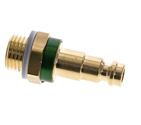 Messing DN 5 grün-kodierter Luftkupplungsstecker G 1/4 Zoll männlich