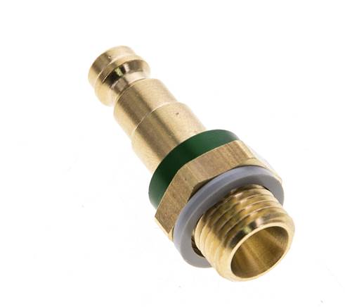 Messing DN 5 grün-kodierter Luftkupplungsstecker G 1/4 Zoll männlich