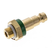 Messing DN 5 grün-kodierter Luftkupplungsstecker G 1/8 Zoll männlich