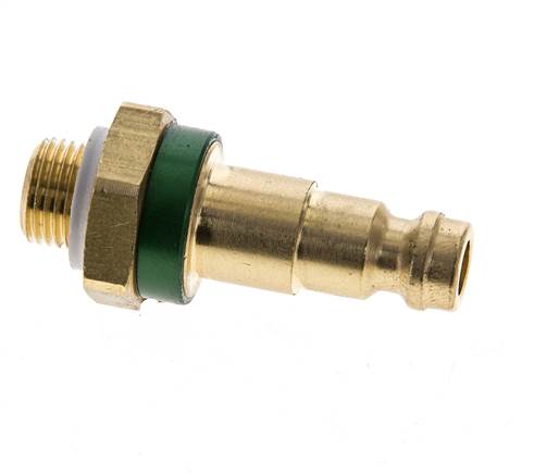 Messing DN 5 grün-kodierter Luftkupplungsstecker G 1/8 Zoll männlich