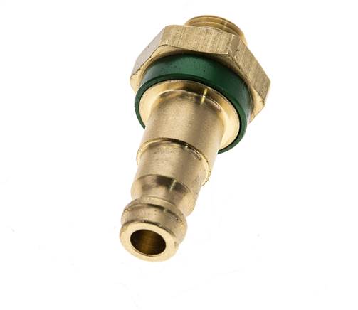 Messing DN 5 grün-kodierter Luftkupplungsstecker G 1/8 Zoll männlich