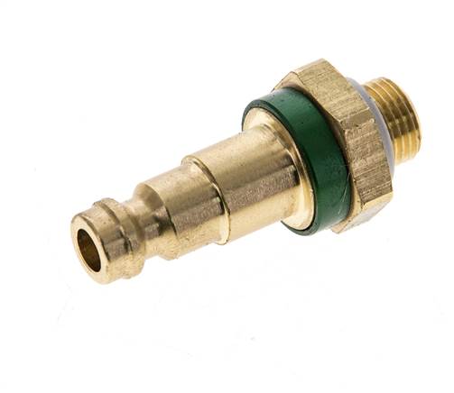 Messing DN 5 grün-kodierter Luftkupplungsstecker G 1/8 Zoll männlich