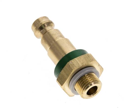Messing DN 5 grün-kodierter Luftkupplungsstecker G 1/8 Zoll männlich
