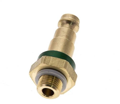 Messing DN 5 grün-kodierter Luftkupplungsstecker G 1/8 Zoll männlich
