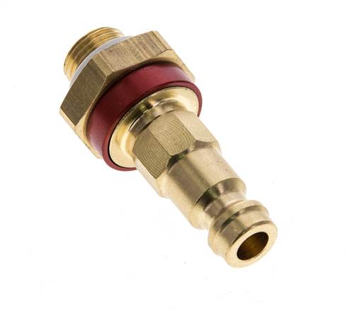 Messing DN 5 rot-kodiert Luftkupplungsstecker G 1/8 Zoll männlich