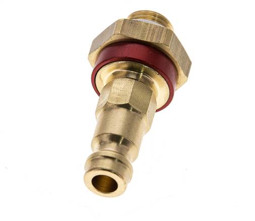 Messing DN 5 rot-kodiert Luftkupplungsstecker G 1/8 Zoll männlich