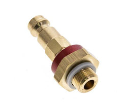 Messing DN 5 rot-kodiert Luftkupplungsstecker G 1/8 Zoll männlich