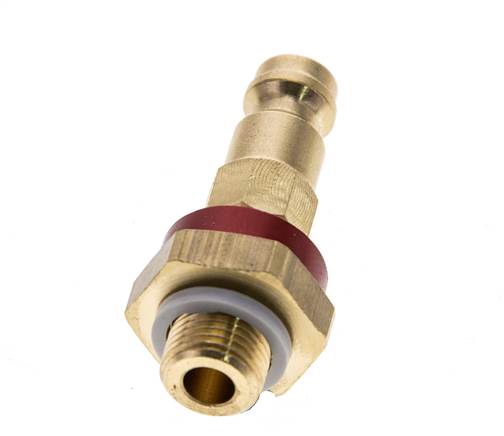 Messing DN 5 rot-kodiert Luftkupplungsstecker G 1/8 Zoll männlich