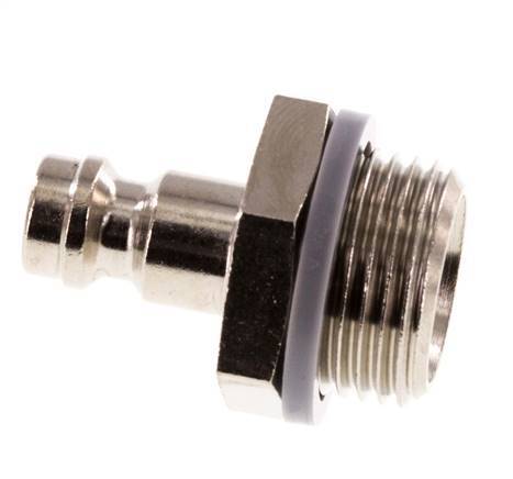 Nickel-plated Brass DN 5 Air Coupling Plug G 3/8 inch Male [2 Pieces]