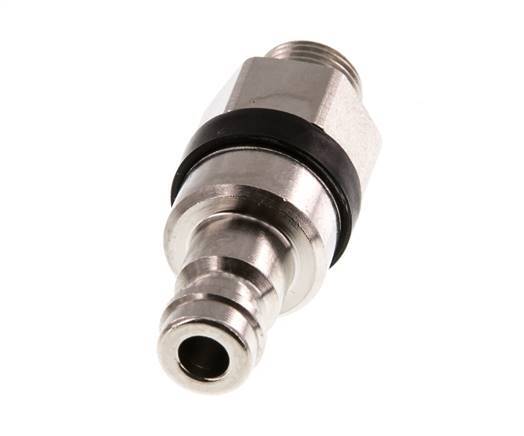 Messing vernickelt DN 5 schwarz Luftkupplungsstecker G 1/8 Zoll männlich