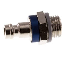 Messing vernickelt DN 5 blau Luftkupplungsstecker G 1/4 Zoll männlich