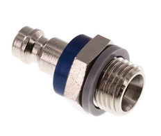 Messing vernickelt DN 5 blau Luftkupplungsstecker G 1/4 Zoll männlich