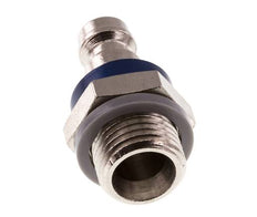 Messing vernickelt DN 5 blau Luftkupplungsstecker G 1/4 Zoll männlich