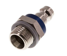 Messing vernickelt DN 5 blau Luftkupplungsstecker G 1/4 Zoll männlich