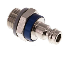 Messing vernickelt DN 5 blau Luftkupplungsstecker G 1/4 Zoll männlich