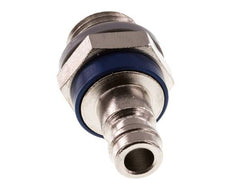 Messing vernickelt DN 5 blau Luftkupplungsstecker G 1/4 Zoll männlich