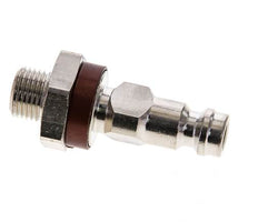 Messing vernickelt DN 5 braun codiert Luftkupplungsstecker G 1/8 Zoll männlich