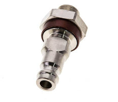 Messing vernickelt DN 5 braun codiert Luftkupplungsstecker G 1/8 Zoll männlich
