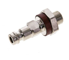 Messing vernickelt DN 5 braun codiert Luftkupplungsstecker G 1/8 Zoll männlich