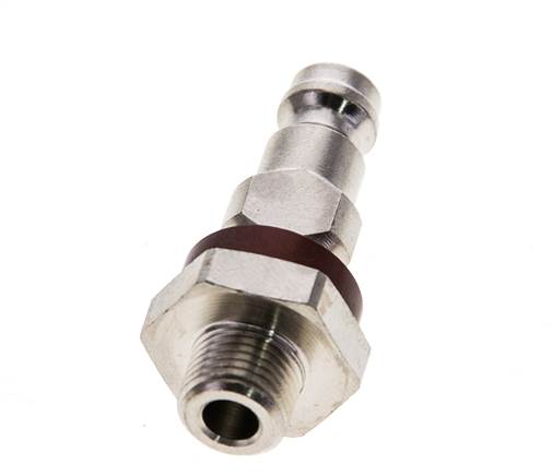 Messing vernickelt DN 5 braun codiert Luftkupplungsstecker G 1/8 Zoll männlich