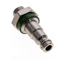 Messing vernickelt DN 5 grün codiert Luftkupplungsstecker G 1/8 Zoll männlich