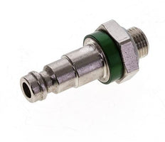 Messing vernickelt DN 5 grün codiert Luftkupplungsstecker G 1/8 Zoll männlich