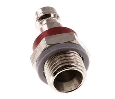 Messing vernickelt DN 5 rot Luftkupplungsstecker G 1/4 Zoll männlich