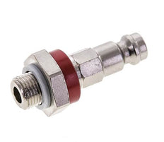 Messing vernickelt DN 5 rot-kodiert Luftkupplungsstecker G 1/8 Zoll männlich