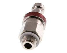 Messing vernickelt DN 5 Rot Luftkupplungsstecker G 1/8 Zoll männlich Doppelabsperrung