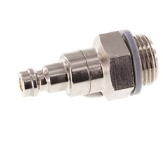Messing vernickelt DN 5 Luftkupplungsstecker G 3/8 Zoll Außengewinde Doppelabsperrung