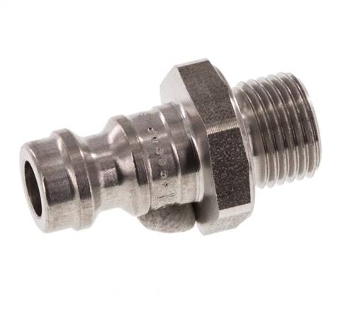 Edelstahl DN 5 Luftkupplungsstecker G 1/8 Zoll Außengewinde