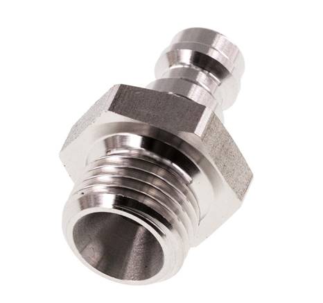 Edelstahl 316L DN 5 Luftkupplungsstecker G 1/4 Zoll Außengewinde