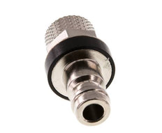 Messing vernickelt DN 5 Schwarz Luftkupplungsstecker 4x6 mm Überwurfmutter