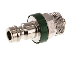 Nickel-plated Brass DN 5 Green Air Coupling Plug 4x6 mm Union Nut