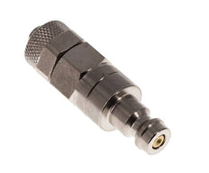 Messing vernickelt DN 5 Luftkupplungsstecker 6x8 mm Überwurfmutter Doppelabsperrung