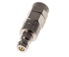 Messing vernickelt DN 5 Luftkupplungsstecker 6x8 mm Überwurfmutter Doppelabsperrung