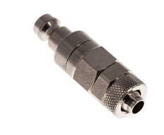 Messing vernickelt DN 5 Luftkupplungsstecker 6x8 mm Überwurfmutter Doppelabsperrung